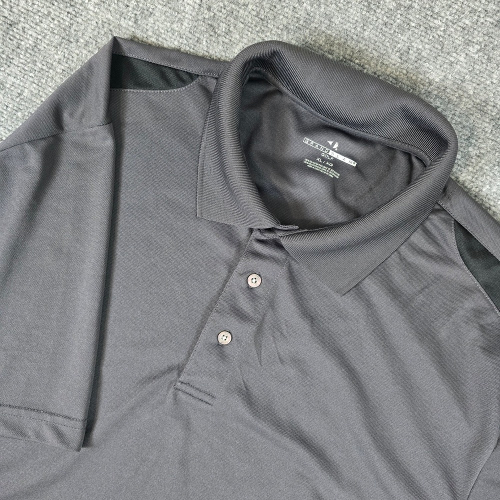 Grand Slam Golf Polo Shirt‎ XL Men Charcoal Gray Performance Short Sleeve